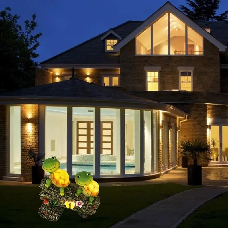 Garden Turtle Figurines Solar Powered Turtles Resin Statue with LED Lights Outdoor Decorations for Patio Lawn Yard
Garden Turtle Figurines Solar Powered Turtles Resin Statue with LED Lights Outdoor Decorations for Patio Lawn Yard