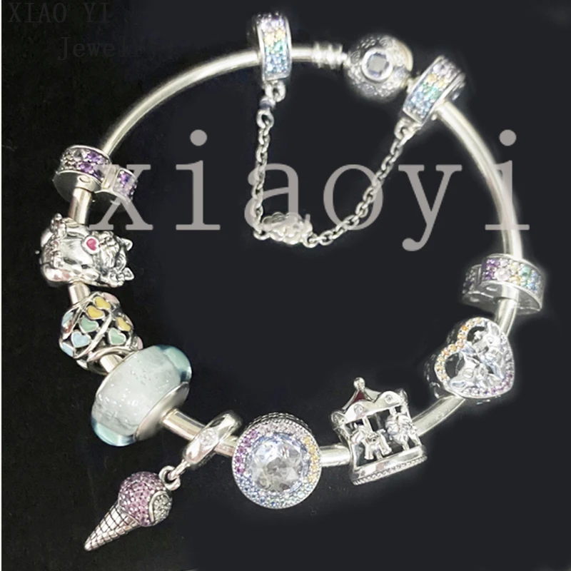 XIAOYI 2020 New 100% S925 Love carousel microphone glazed zircon clip safety chain suitable for European fashion bracelet female
XIAOYI 2020 New 100% S925 Love carousel microphone glazed zircon clip safety chain suitable for European fashion bracelet female