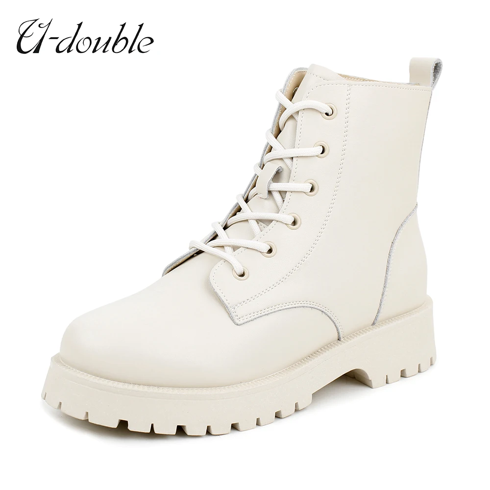 U-DOUBLE Brand Women Martin Boots Genuine Leather 2021 New Fashion Women Ankle Boots Big Size 42 Thick-soled Woman Short Boots
U-DOUBLE Brand Women Martin Boots Genuine Leather 2021 New Fashion Women Ankle Boots Big Size 42 Thick-soled Woman Short Boots