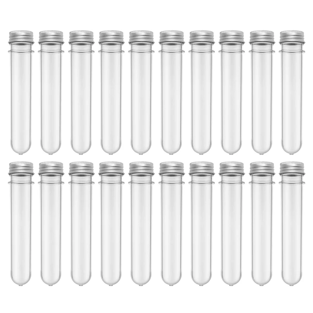 20pcs 40ml Clear Plastic Test Tubes PET Cylindrical Containers with Screw Caps for Science Experiments Snacks
20pcs 40ml Clear Plastic Test Tubes PET Cylindrical Containers with Screw Caps for Science Experiments Snacks