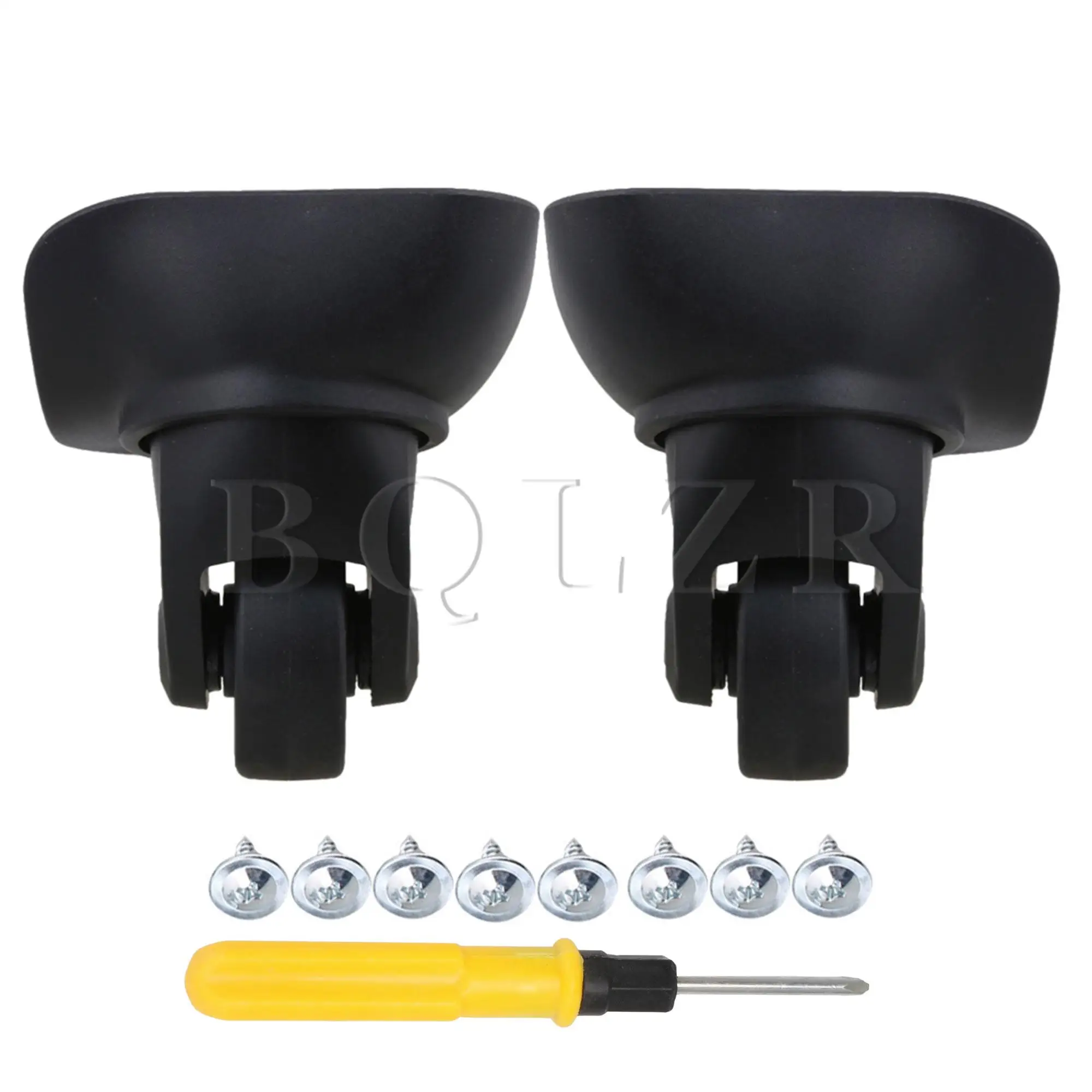 BQLZR черный 7,8x8,1x4 см левый и правый багажные колеса DIY набор из 2
BQLZR черный 7,8x8,1x4 см левый и правый багажные колеса DIY набор из 2