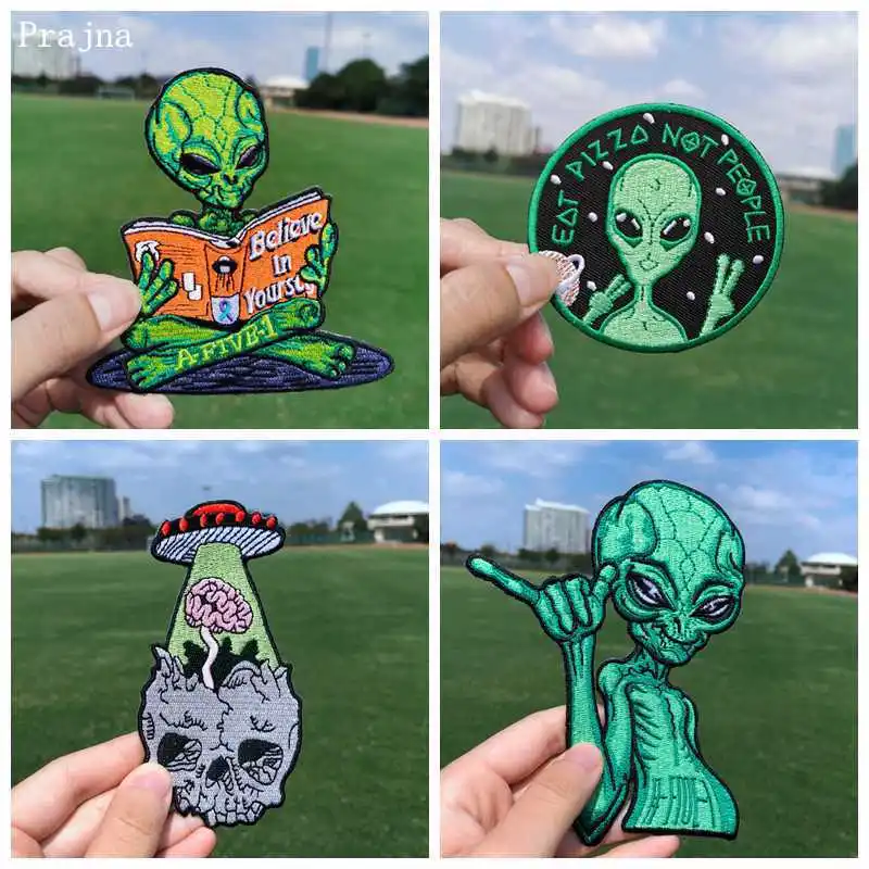Prajna UFO Patch Iron On Patches On Clothes Heat-adhesive Embroidered Patches For Clothing Alien Patch For Clothes Jackets DIY
Prajna UFO Patch Iron On Patches On Clothes Heat-adhesive Embroidered Patches For Clothing Alien Patch For Clothes Jackets DIY