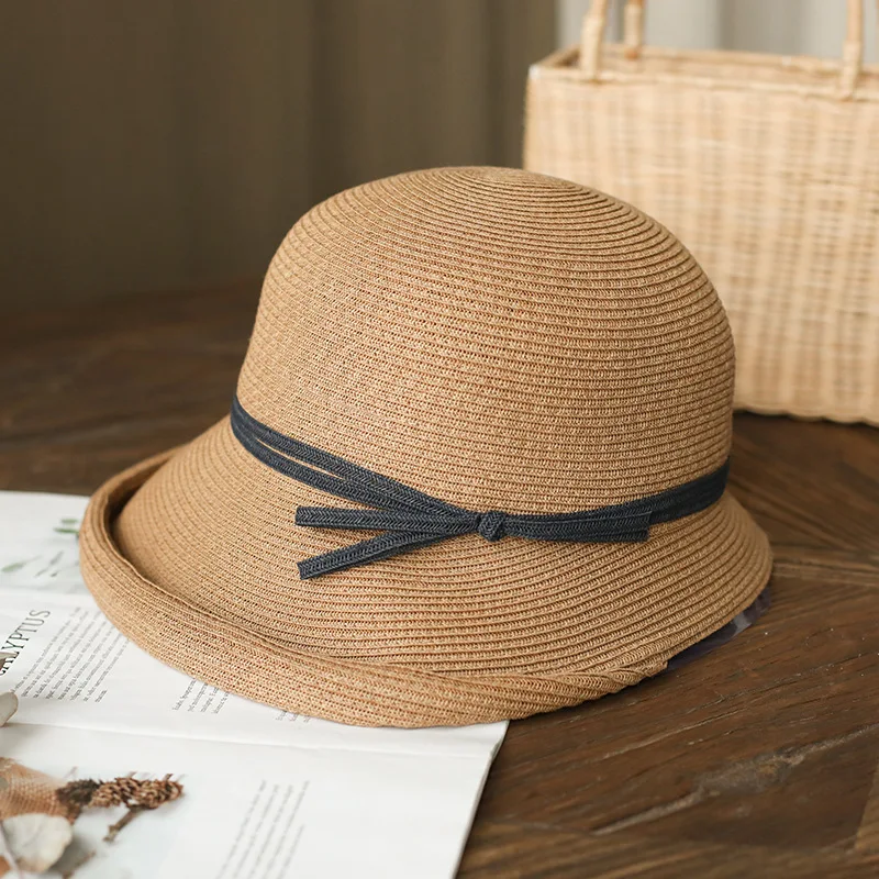 Japanese Show Small Face Straw Hat Summer Fresh Outdoor Beach Hepburn Sun Hat Women Multicolor UV Protection Hat Basin Cap 
Japanese Show Small Face Straw Hat Summer Fresh Outdoor Beach Hepburn Sun Hat Women Multicolor UV Protection Hat Basin Cap