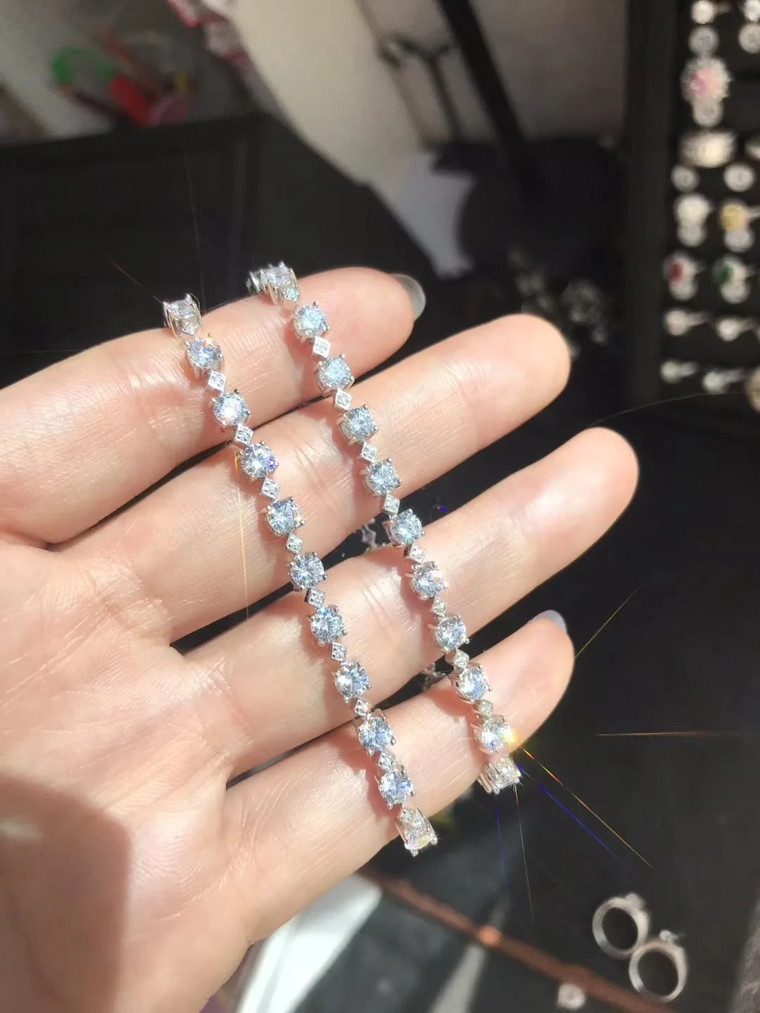 NS148 Platinum Plated Water Drop Round 5A NSCD Stone Tennis bracelet bangles for women bridal accessories
NS148 Platinum Plated Water Drop Round 5A NSCD Stone Tennis bracelet bangles for women bridal accessories