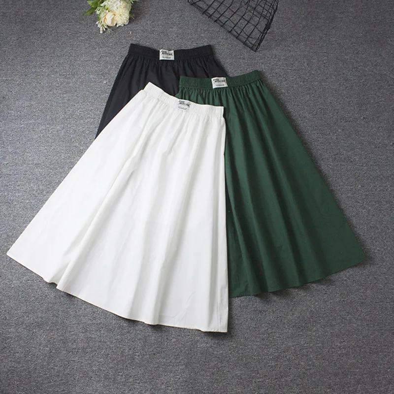 2021 Fashion Women Summer Cotton Skirt White Green Black Casual Solid High Waist A-Line Elegant Chic Office Ladies Skirts
2021 Fashion Women Summer Cotton Skirt White Green Black Casual Solid High Waist A-Line Elegant Chic Office Ladies Skirts