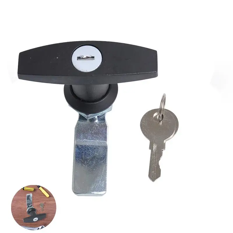Hard T-Handle Door Lock with Keys Universal Metal RV Lock Rustproof Garage Door Lock Exquisite T-Handle Lock for Trailer
Hard T-Handle Door Lock with Keys Universal Metal RV Lock Rustproof Garage Door Lock Exquisite T-Handle Lock for Trailer