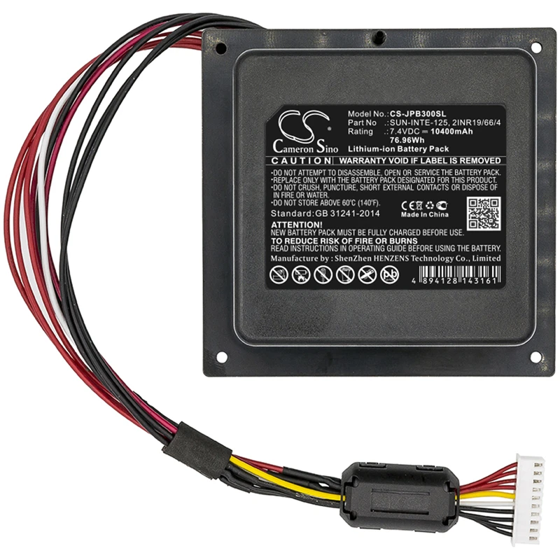 Аккумулятор Cameron Sino 10400 мАч для JBL JBLPARTYBOX300CN,PartyBox 300,2INR19/66/4,SUN-INTE-125
Аккумулятор Cameron Sino 10400 мАч для JBL JBLPARTYBOX300CN,PartyBox 300,2INR19/66/4,SUN-INTE-125