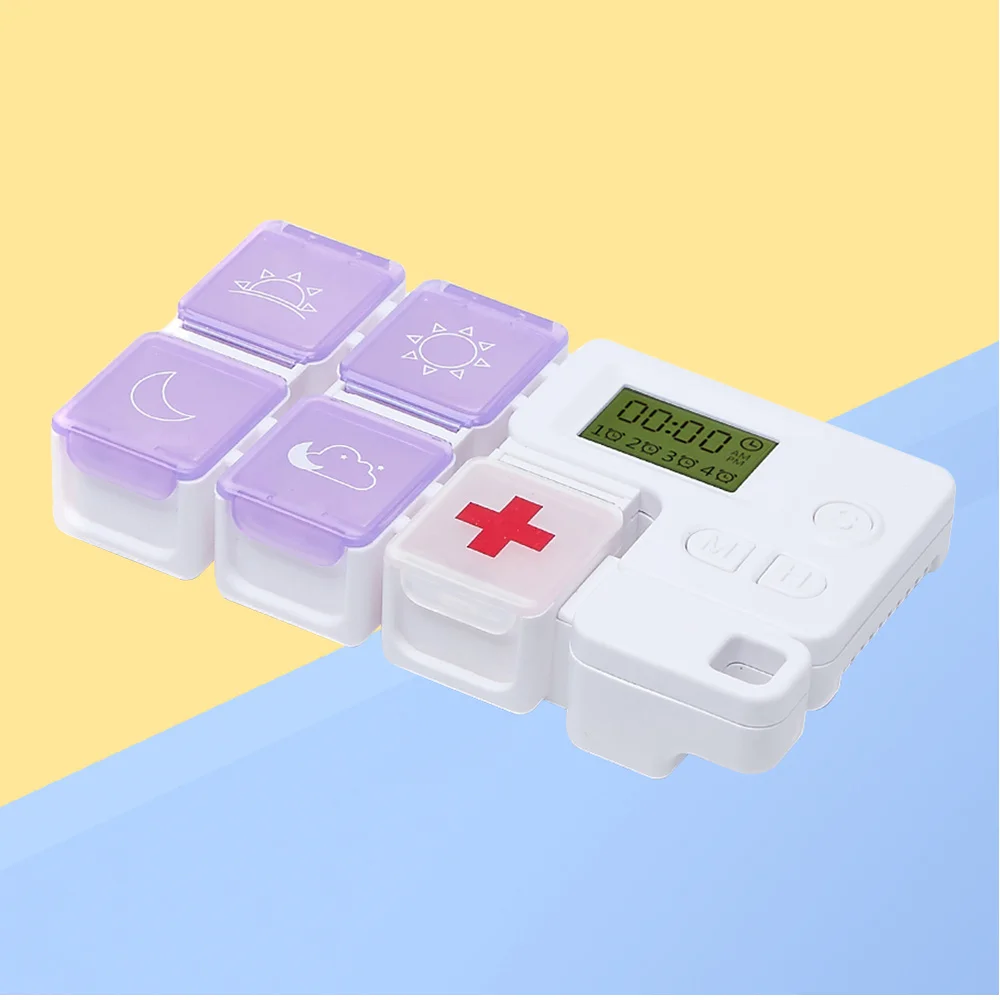 1PC 5 Compartments Pill Box Portable Timing Remind Smart Medicine Case Without Battery (Purple)
1PC 5 Compartments Pill Box Portable Timing Remind Smart Medicine Case Without Battery (Purple)
