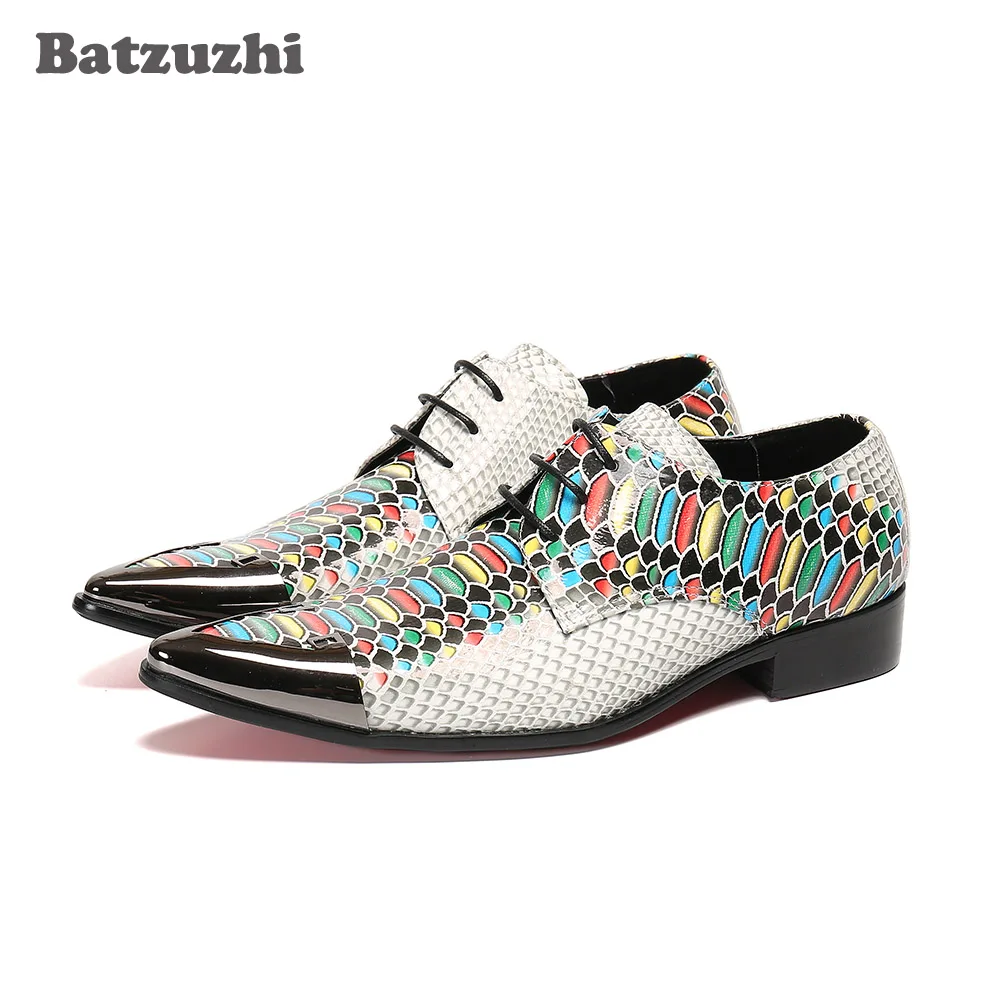 Batzuzhi Personality Men's Shoes Luxury Designer's Formal Leather Dress Shoes Men Lace-up Metal Cap Zapatos Hombre, Big Sizes
Batzuzhi Personality Men's Shoes Luxury Designer's Formal Leather Dress Shoes Men Lace-up Metal Cap Zapatos Hombre, Big Sizes
