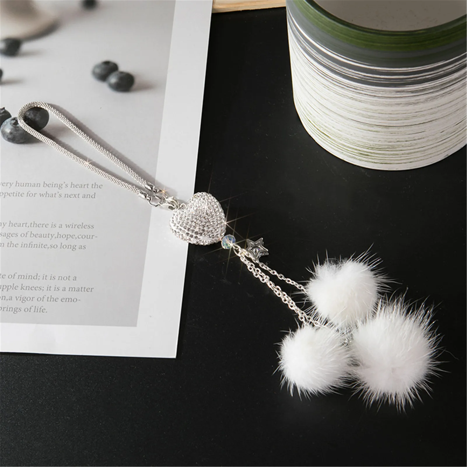 Car Decoration Pendant Mink Hair Crystal Diamond Ball Peach Heart Hanging Charms Car Rearview Mirror Ornament Accessories
Car Decoration Pendant Mink Hair Crystal Diamond Ball Peach Heart Hanging Charms Car Rearview Mirror Ornament Accessories