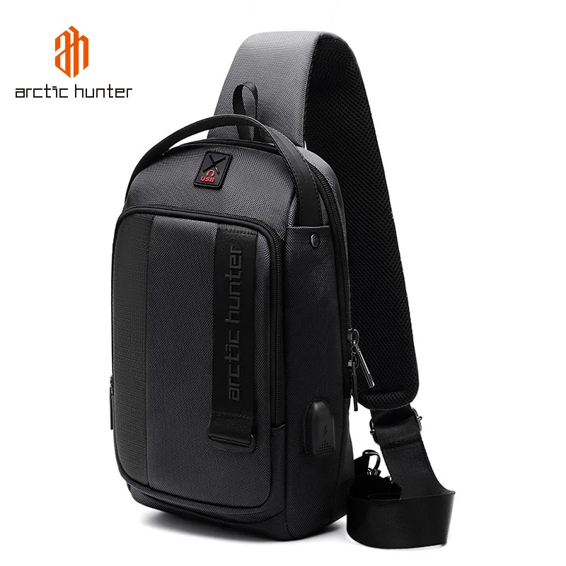 ARCTIC HUNTER/Повседневная мужская нагрудная сумка с usb зарядкой сумки через плечо для