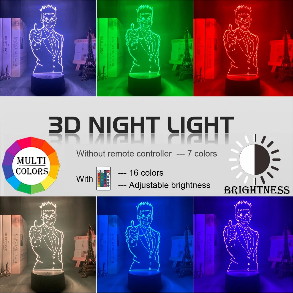 3D lamp Anime Hunter X Hxh Leorio Light Touch Sensor LED Night Light for Bedroom Decor Child Sleeping LED Night light Lamp
3D lamp Anime Hunter X Hxh Leorio Light Touch Sensor LED Night Light for Bedroom Decor Child Sleeping LED Night light Lamp