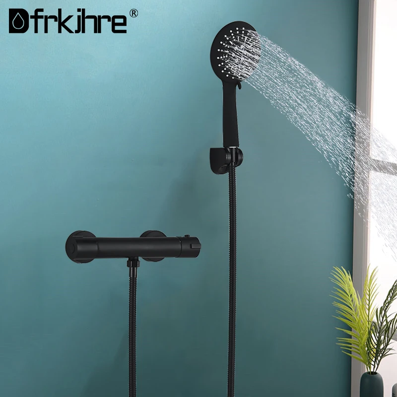 Thermostatic Bathtub Faucet Wall Mounted Black Dual Handle With Handshower Bathroom Faucet Bathtub Faucet Water Tub Mixer Tap
Thermostatic Bathtub Faucet Wall Mounted Black Dual Handle With Handshower Bathroom Faucet Bathtub Faucet Water Tub Mixer Tap