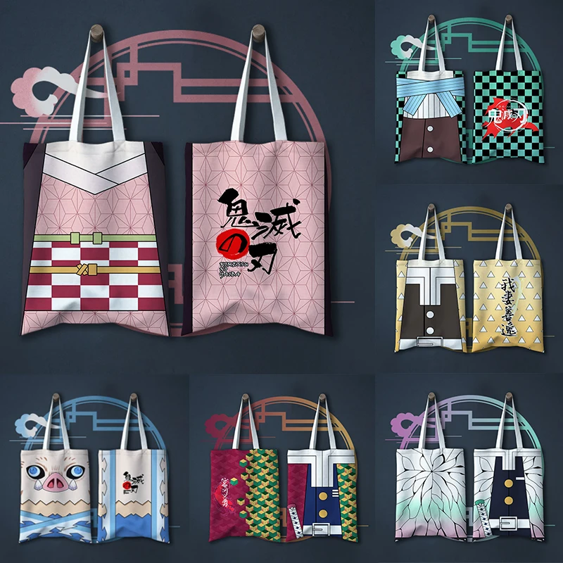 Anime Demon Slayer Cosplay Printing Large Capacity Canvas Shopping Bag New Harajuku Casual Vintage Fun Shoulder Bag Handbag Gift
Anime Demon Slayer Cosplay Printing Large Capacity Canvas Shopping Bag New Harajuku Casual Vintage Fun Shoulder Bag Handbag Gift