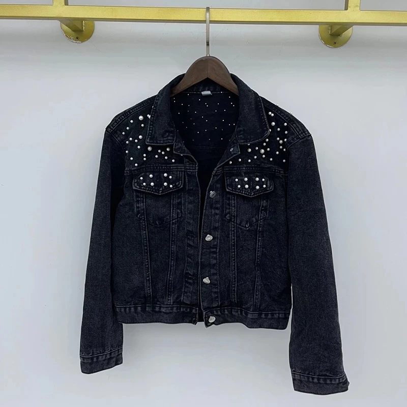 2021 Fast Delivery New Summer Fashion Womens Denim Jacket Full Sleeve Loose Button Pearls Short Lapel Wild Leisure
2021 Fast Delivery New Summer Fashion Womens Denim Jacket Full Sleeve Loose Button Pearls Short Lapel Wild Leisure