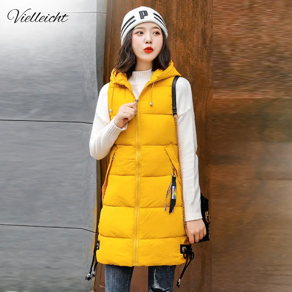 Vielleicht 2021 Women Winter Vest Casual Autumn Warm Thicken Long Sleeveless Waistcoat Female Cotton Padded Vest Jacket S-3XL
Vielleicht 2021 Women Winter Vest Casual Autumn Warm Thicken Long Sleeveless Waistcoat Female Cotton Padded Vest Jacket S-3XL