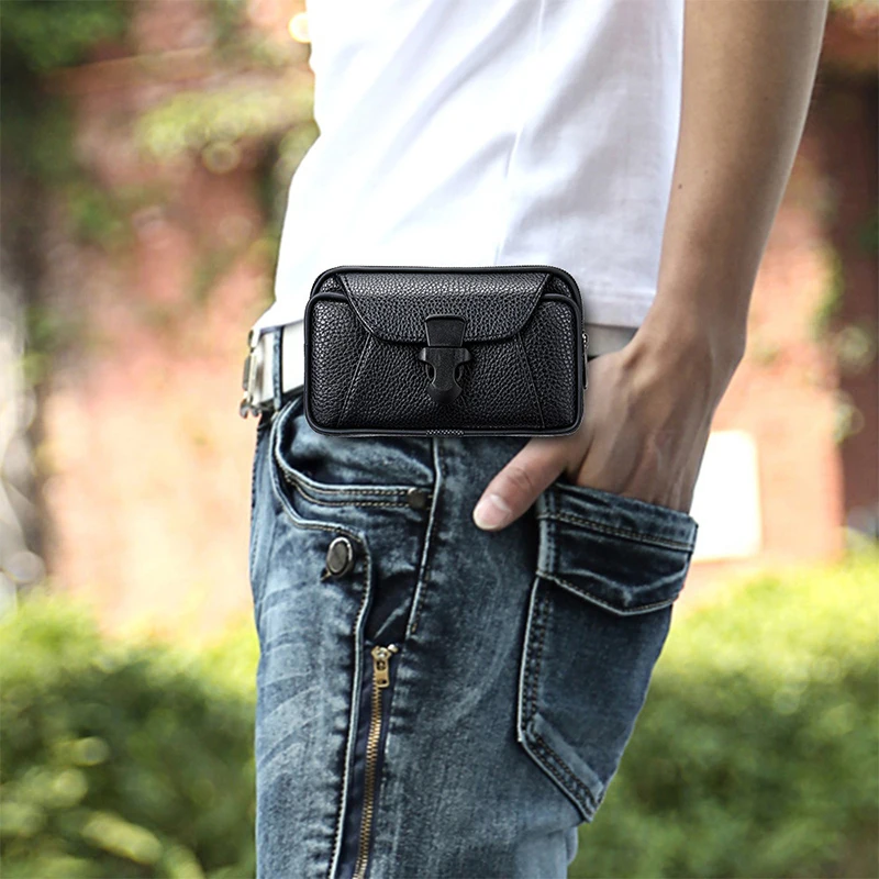 Portable Solid 6.8inch Phone Pouch Belt Clip Waist Bag for iPhone Samsung Xiaomi Leather Storage Bag Women Men Outdoor Phone Bag
Portable Solid 6.8inch Phone Pouch Belt Clip Waist Bag for iPhone Samsung Xiaomi Leather Storage Bag Women Men Outdoor Phone Bag