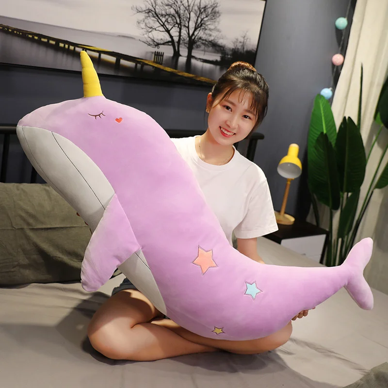 New Lovely Large Size Narwhal Whale Doll Plush Toy Soft Animal Ocean Sea Stuffed Toys For Children Christmas Gift Kid Brinquedos
New Lovely Large Size Narwhal Whale Doll Plush Toy Soft Animal Ocean Sea Stuffed Toys For Children Christmas Gift Kid Brinquedos