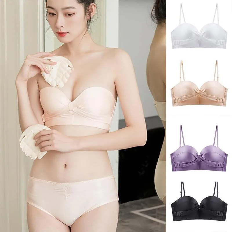Sexy Deep U Bras For Women Push Up Lingerie Seamless Gathering Women's Tube top Bralette Comfortable Top Underwear Intimates 
Sexy Deep U Bras For Women Push Up Lingerie Seamless Gathering Women's Tube top Bralette Comfortable Top Underwear Intimates