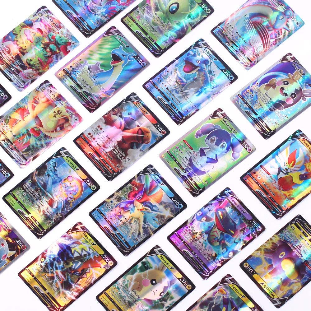 Hot Sale French Version Language Pokemones Card Battle Game 140GX 60V Vmax 60Tag 20EX 20mega
Hot Sale French Version Language Pokemones Card Battle Game 140GX 60V Vmax 60Tag 20EX 20mega