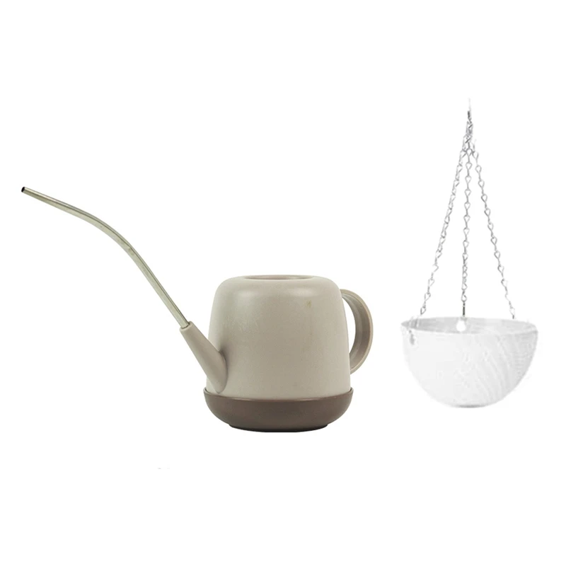 1 Pcs Round Plastic Hanging Basket Flower Pot & 1 Pcs Botanical Garden Flower Spouts Can Help You Irrigate Plants
1 Pcs Round Plastic Hanging Basket Flower Pot & 1 Pcs Botanical Garden Flower Spouts Can Help You Irrigate Plants