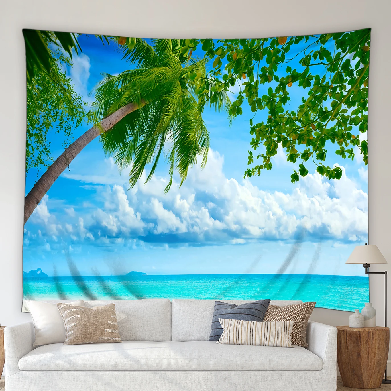 Ocean Landscape Tapestry Beautiful Beach Palm Trees Summer Seaside Scenery Decoration Painting Living Room Wall Hanging Blanket
Ocean Landscape Tapestry Beautiful Beach Palm Trees Summer Seaside Scenery Decoration Painting Living Room Wall Hanging Blanket