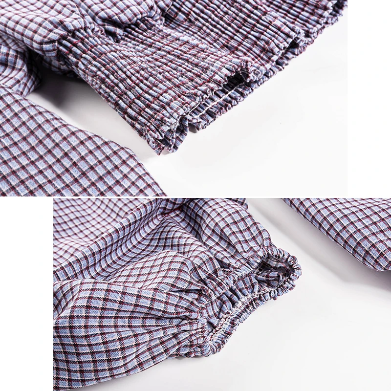 Plaid Shirts Women 2020 Spring Autumn Lantern Long Sleeve Slash Neck Sexy Sweet Girls Korean Slim Short Crop Tops Womens Tide
Plaid Shirts Women 2020 Spring Autumn Lantern Long Sleeve Slash Neck Sexy Sweet Girls Korean Slim Short Crop Tops Womens Tide