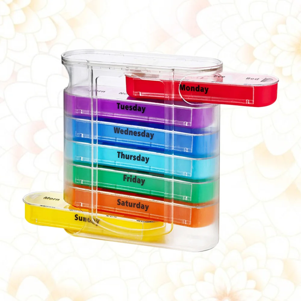 Weekly 28 Compartments Pill Box Organizer Holder Medicine Storage Dispenser Cutter Drug Cases for Travel Hom
Weekly 28 Compartments Pill Box Organizer Holder Medicine Storage Dispenser Cutter Drug Cases for Travel Hom