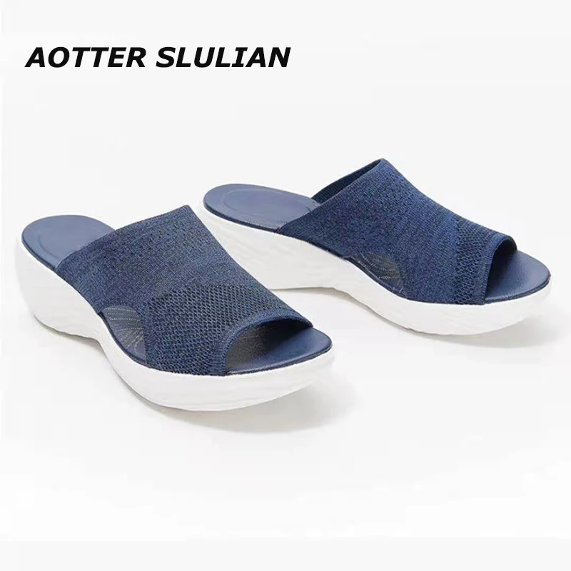 Wedge Slippers Platform Slip-On Mujer Female Mesh Sandalias Soft Thick Bottom Zapatillas 2021 Women Sandals Pink Blue Beach Shoe
Wedge Slippers Platform Slip-On Mujer Female Mesh Sandalias Soft Thick Bottom Zapatillas 2021 Women Sandals Pink Blue Beach Shoe
