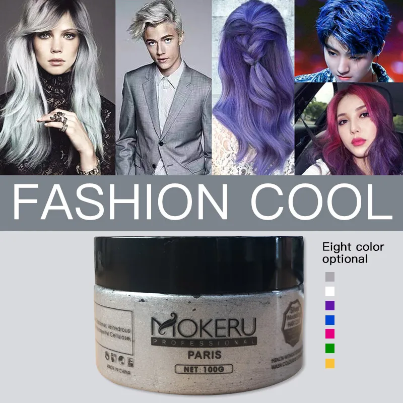 Mokeru Unisex Washable Strong Hold Hair Styling Cream Wax Yellow Gray Hair Dye Temporary Hair mud Color Cream Men Woman 100g
Mokeru Unisex Washable Strong Hold Hair Styling Cream Wax Yellow Gray Hair Dye Temporary Hair mud Color Cream Men Woman 100g