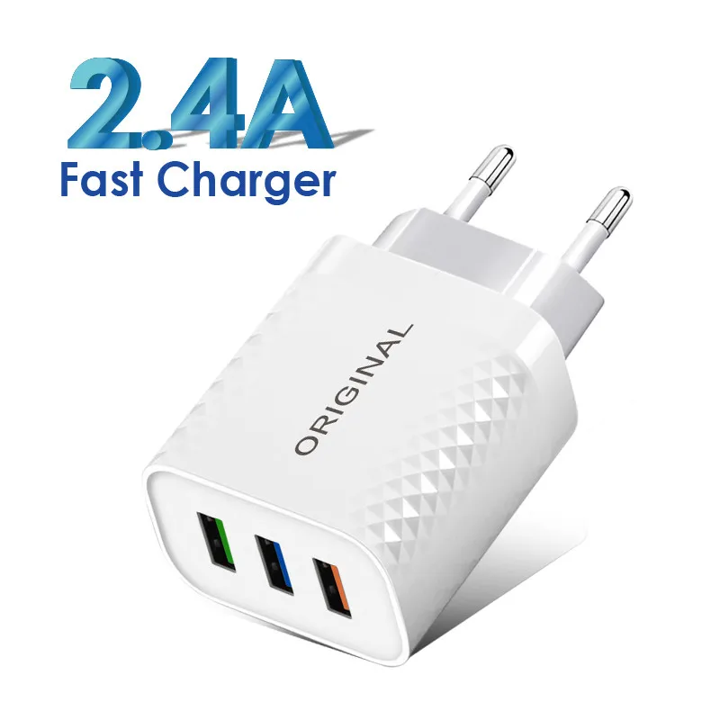 Вилка стандарта ЕС/США Quick Charge 3 0 USB Автомобильное зарядное устройство для