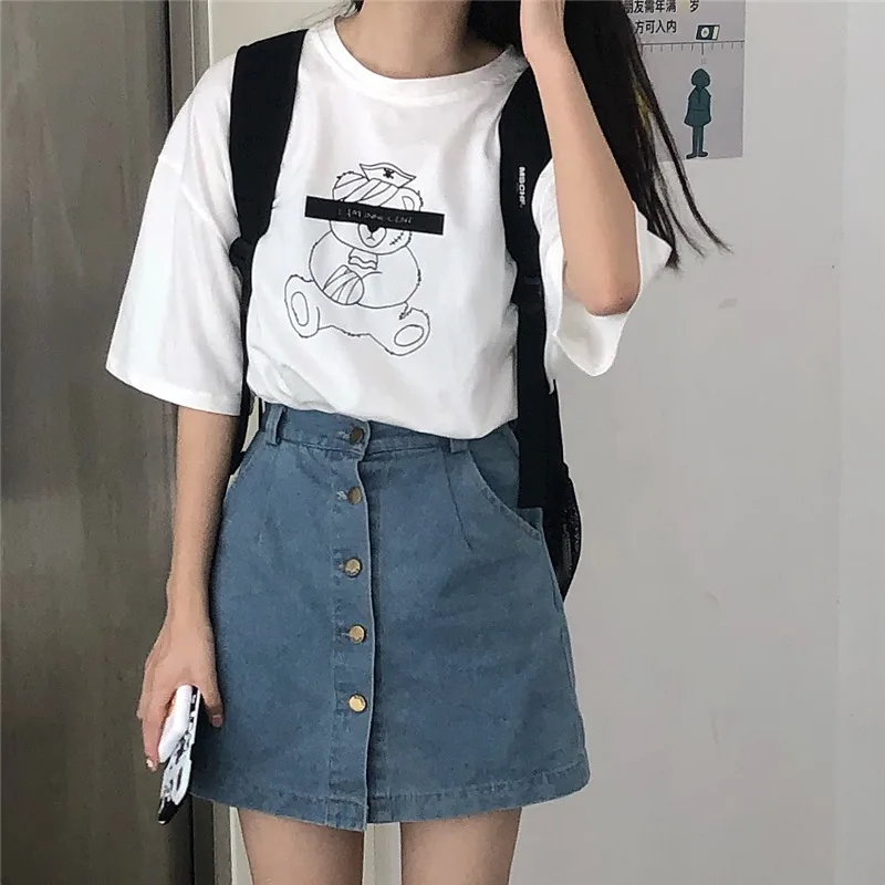 Women's Short-Sleeved T-shirt Spring/Summer 2021 New Korean Style Loose All-Matching Slimming Ins Internet Celebrity Younger
Women's Short-Sleeved T-shirt Spring/Summer 2021 New Korean Style Loose All-Matching Slimming Ins Internet Celebrity Younger