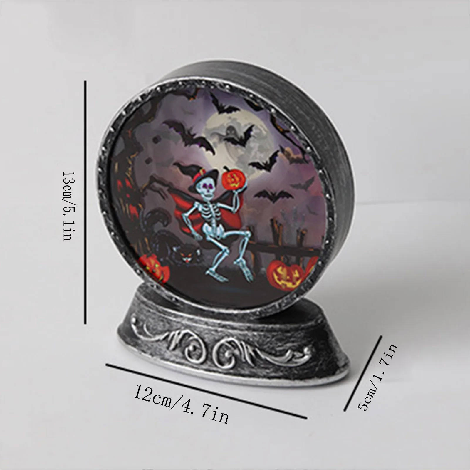 Halloween Decoration Props Retro Craft Coppers Mirror Lamp Led Electronic Light Creepy Sound-luminous Portrait Halloween Lights
Halloween Decoration Props Retro Craft Coppers Mirror Lamp Led Electronic Light Creepy Sound-luminous Portrait Halloween Lights