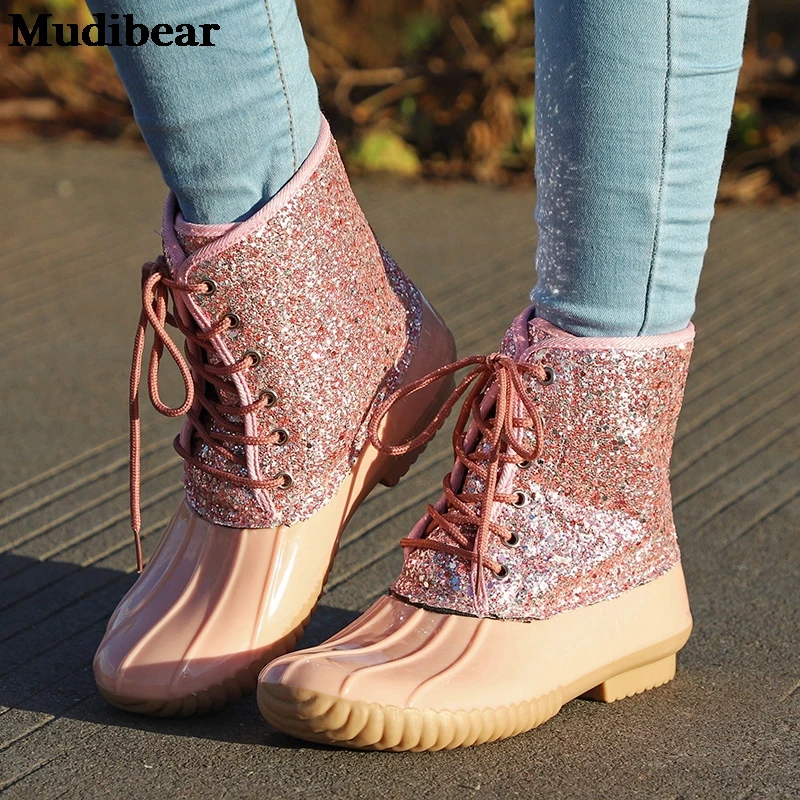 Mudibear Winter Autumn Boots Women Booties Woman Fashion Shoes Female Thick Heels Lace-up Sequin Shoes botas mujer invierno 2020
Mudibear Winter Autumn Boots Women Booties Woman Fashion Shoes Female Thick Heels Lace-up Sequin Shoes botas mujer invierno 2020