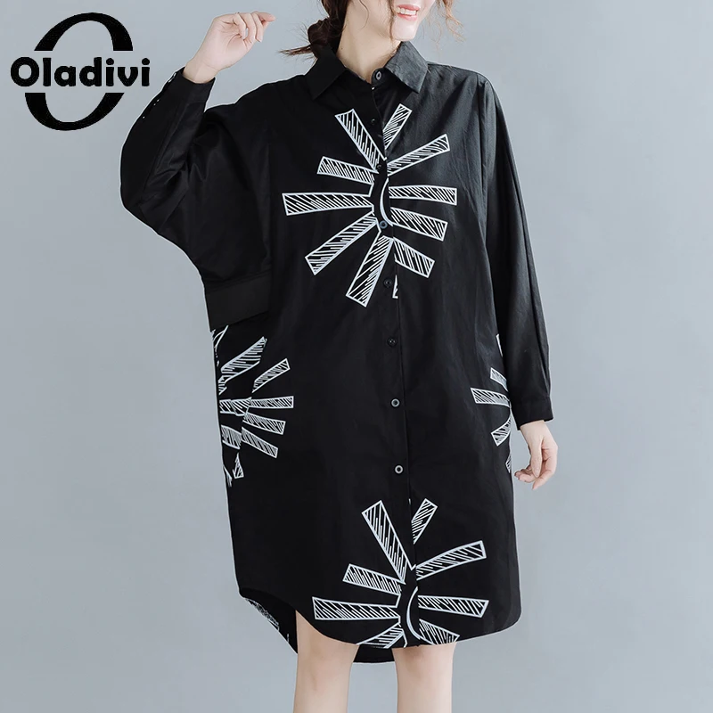 Oladivi 2021 осеннее новое платье-рубашка с длинным рукавом, Женская одежда оверсайз, модные женские повседневные свободные платья с принтом, ...
Oladivi 2021 осеннее новое платье-рубашка с длинным рукавом, Женская одежда оверсайз, модные женские повседневные свободные платья с принтом, ...