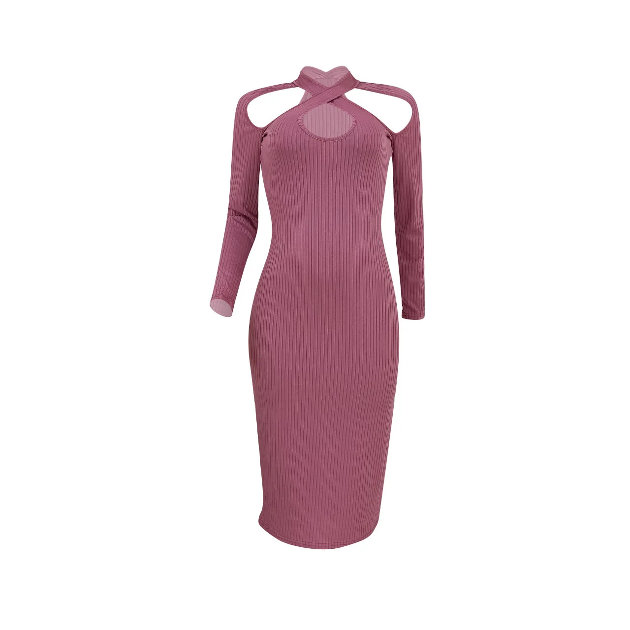 Adogirl Sold Color Ribbed Midi Dress Woman Criss-Cross Hollow Out Bandage Long Sleeve Bodycon Vestidos Street Wear Outfits
Adogirl Sold Color Ribbed Midi Dress Woman Criss-Cross Hollow Out Bandage Long Sleeve Bodycon Vestidos Street Wear Outfits