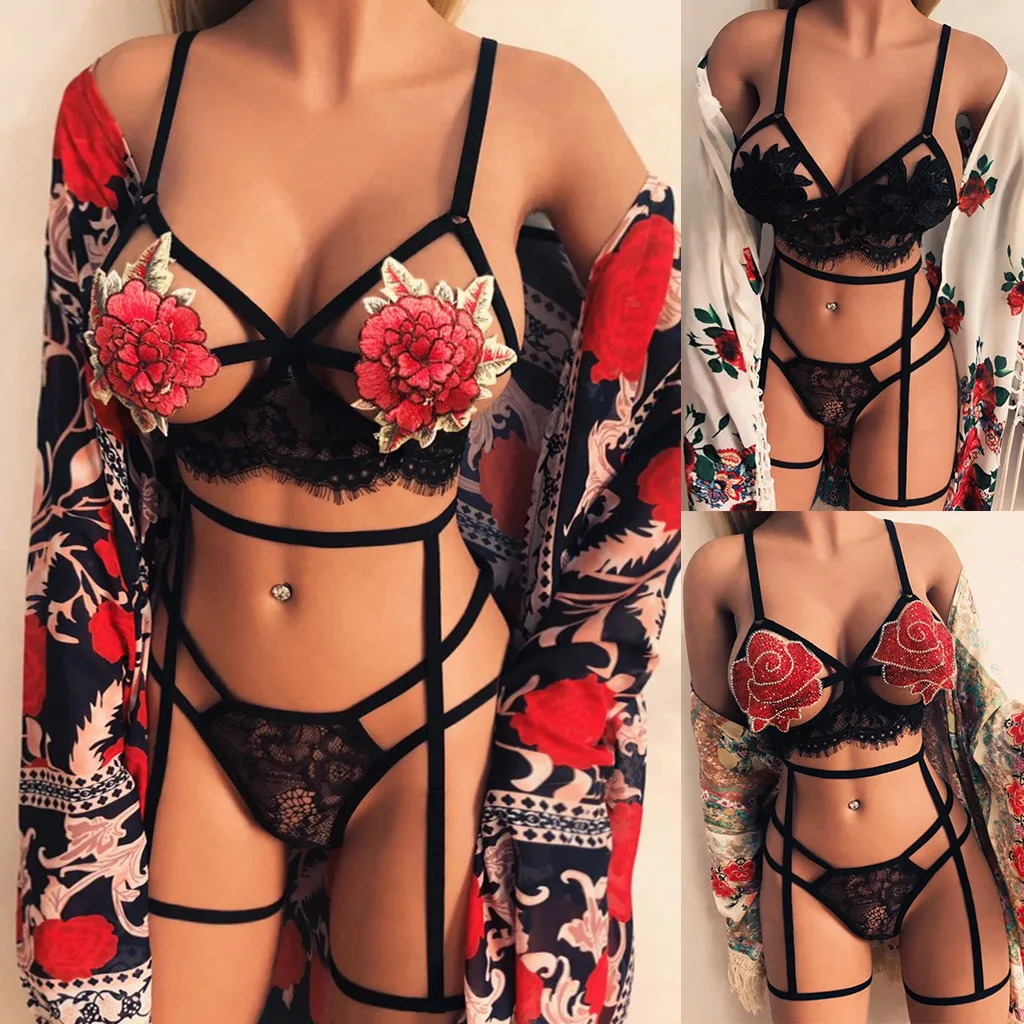 2Pcs Women Sexy Lingerie Babydoll Nightwear Lace Flower Embroidery Spaghetti Strap Bra Thong Erotic Sleepwear
2Pcs Women Sexy Lingerie Babydoll Nightwear Lace Flower Embroidery Spaghetti Strap Bra Thong Erotic Sleepwear