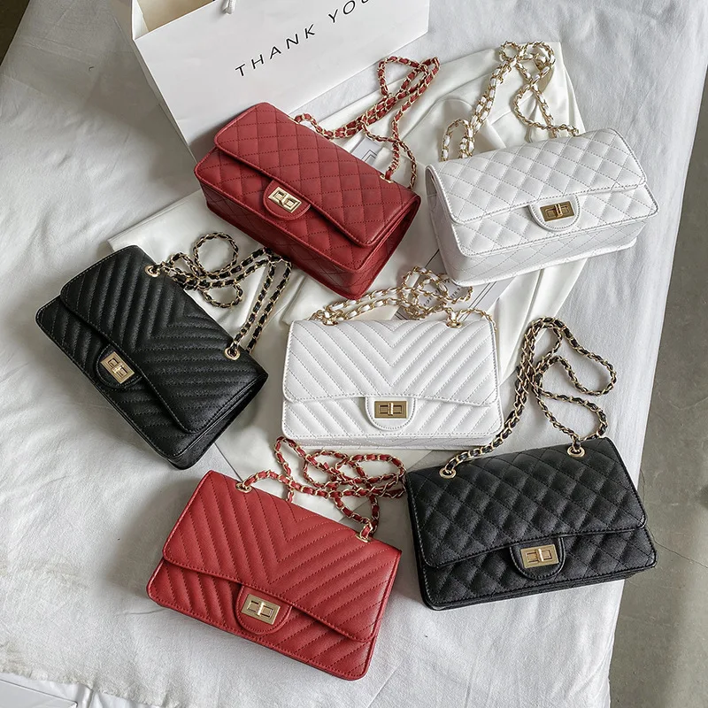 Simple Design Women's Bag New 2021 Fashion Soft PU Leather Diamond Lattice Pattern Ladies Chain Shoulder Bags Female Handbag
Simple Design Women's Bag New 2021 Fashion Soft PU Leather Diamond Lattice Pattern Ladies Chain Shoulder Bags Female Handbag
