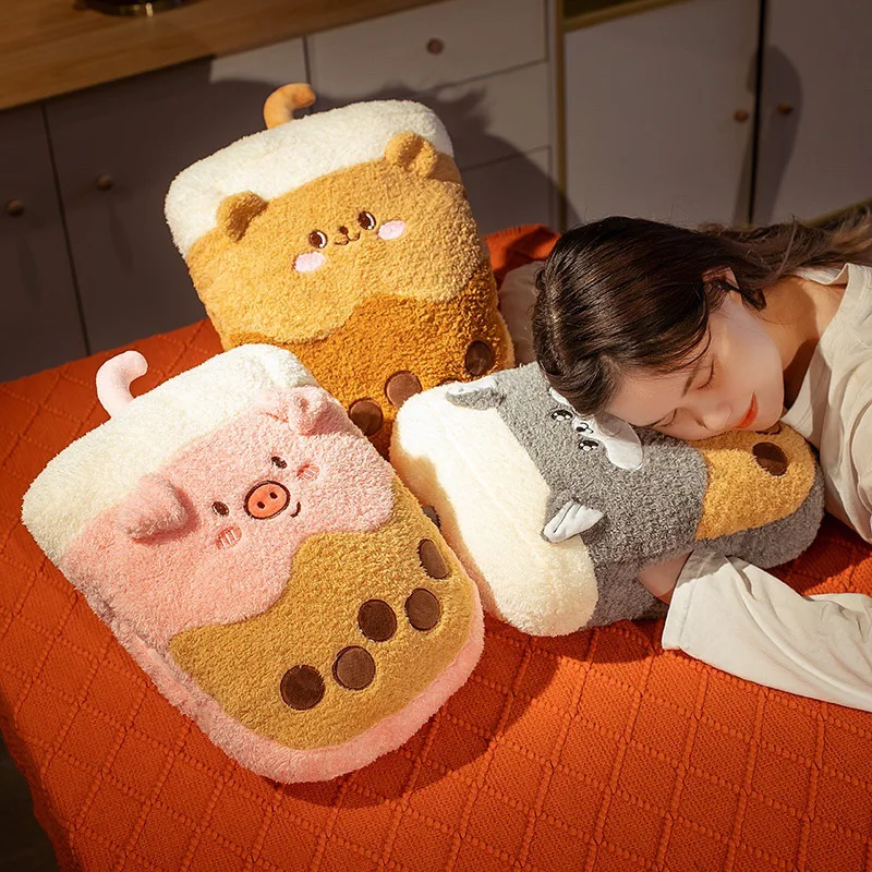 Creative Bubble Tea Pillow Plush Hand Warmer Animals Pillow Husky Dog Pig Teddy Bear Plush Toy Chair Sofa Cushion Winter Gift
Creative Bubble Tea Pillow Plush Hand Warmer Animals Pillow Husky Dog Pig Teddy Bear Plush Toy Chair Sofa Cushion Winter Gift