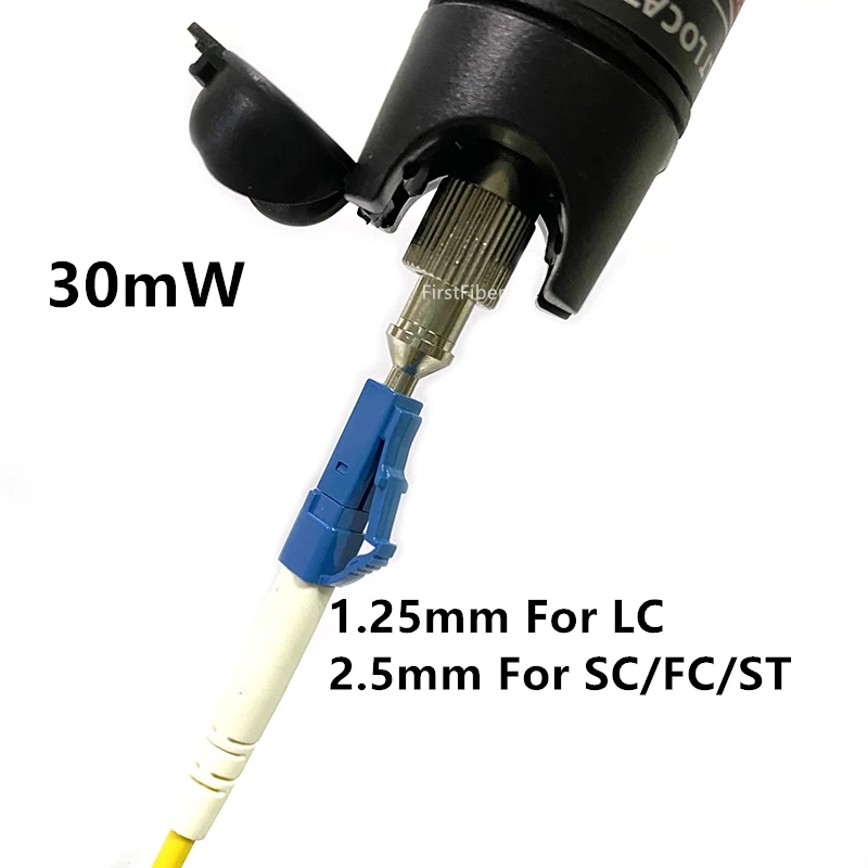 VFL 30mW Fiber Visual Fault Locator FTTH Optic Cable Tester 30KM Test Laser Product Suitable for SC/FC/ST/LC
VFL 30mW Fiber Visual Fault Locator FTTH Optic Cable Tester 30KM Test Laser Product Suitable for SC/FC/ST/LC