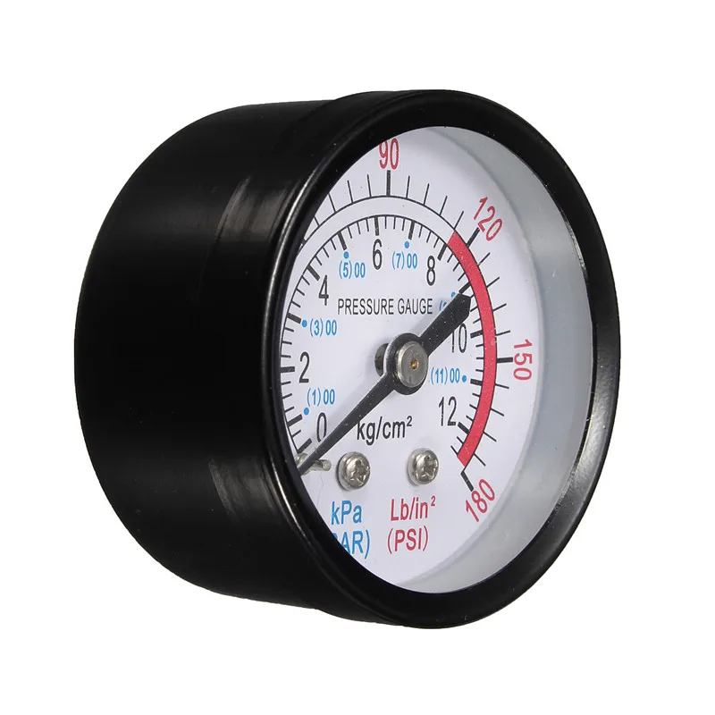 Манометр бар для воздушного компрессора 13 мм резьба 1/4 BSP 0-180 PSI 0-12 | Инструменты