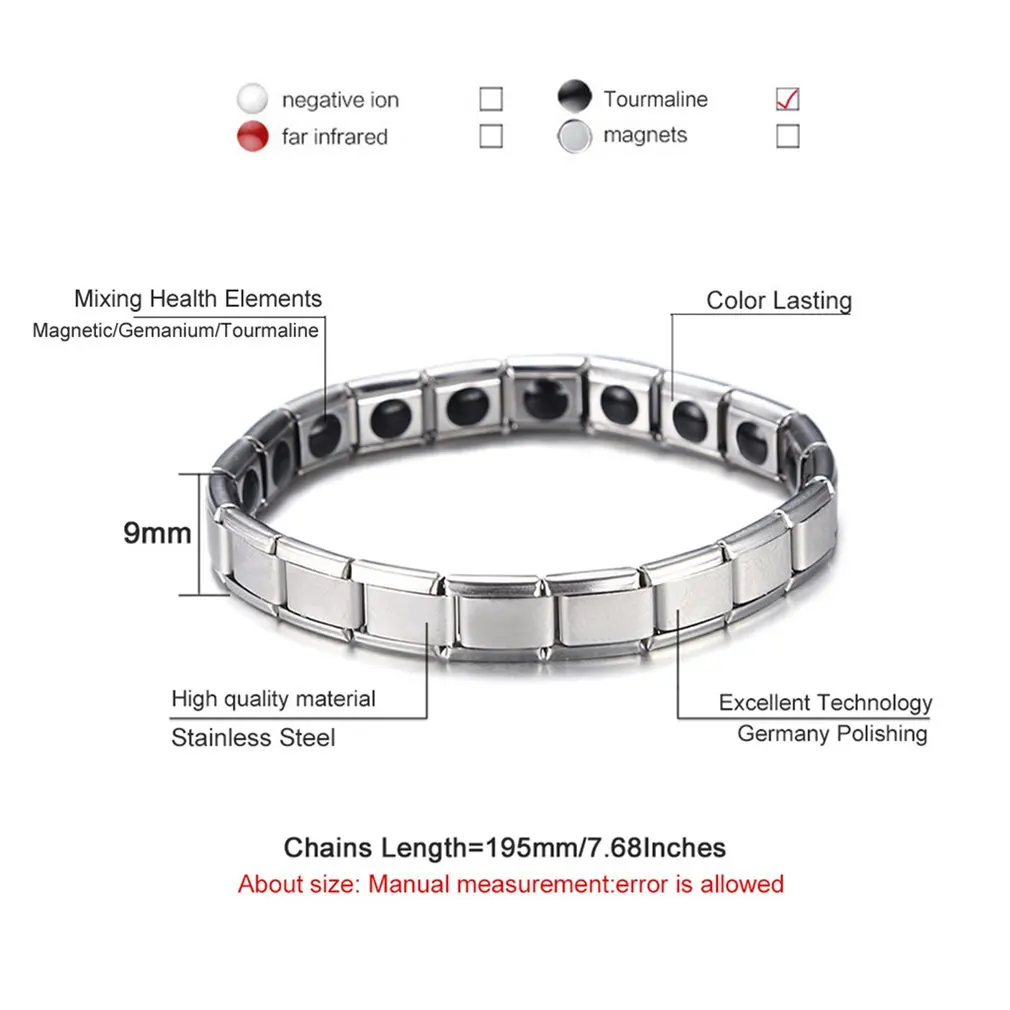 Health Tourmaline Magnetic Bracelet Reduce Muscle Tension Reduce Fatigue And Tension Improve Blood Circulation for Women Men
Health Tourmaline Magnetic Bracelet Reduce Muscle Tension Reduce Fatigue And Tension Improve Blood Circulation for Women Men