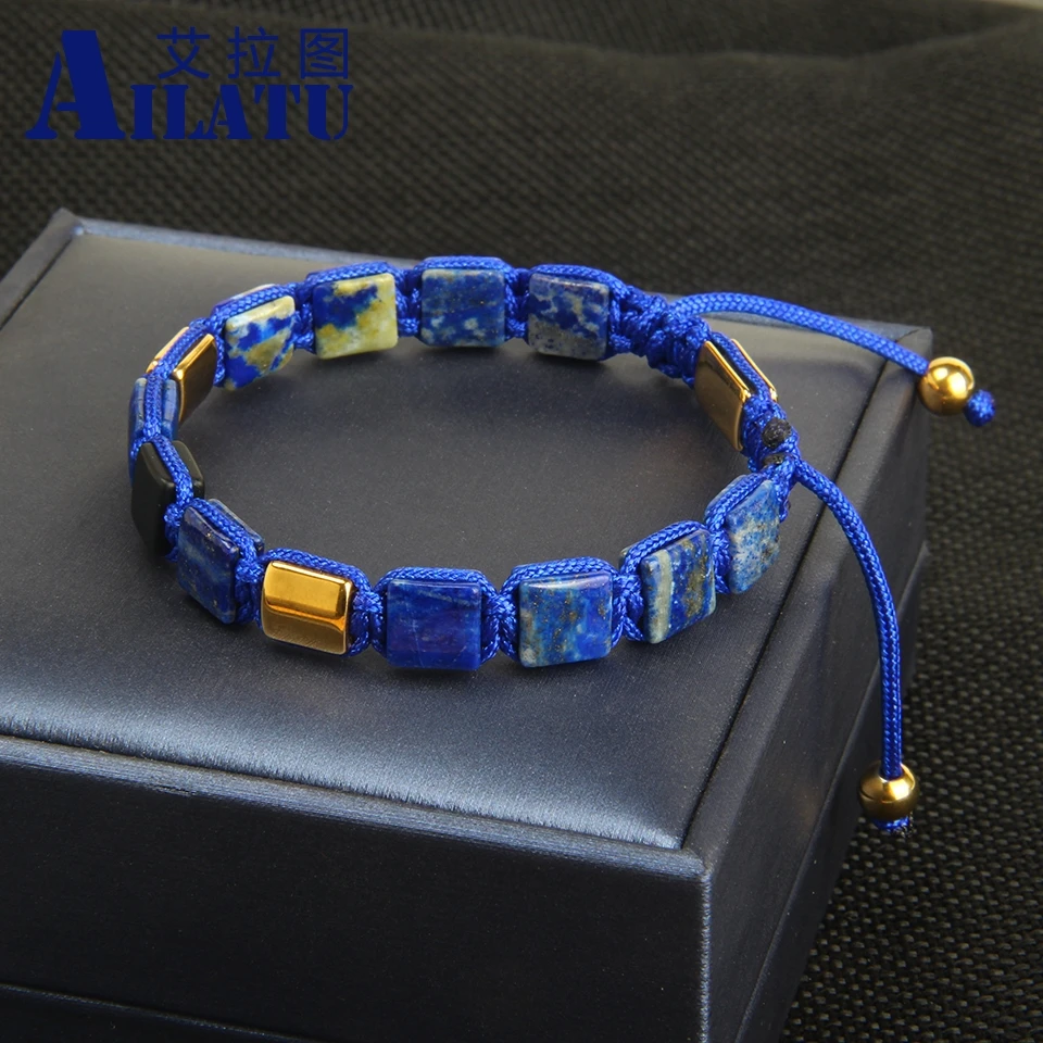 Natural Lapis & Amethyst Stone Square Bracelet Braided Men 's and Women' s Stainless Steel Jewelry Top Quality Gift Choice
Natural Lapis & Amethyst Stone Square Bracelet Braided Men 's and Women' s Stainless Steel Jewelry Top Quality Gift Choice