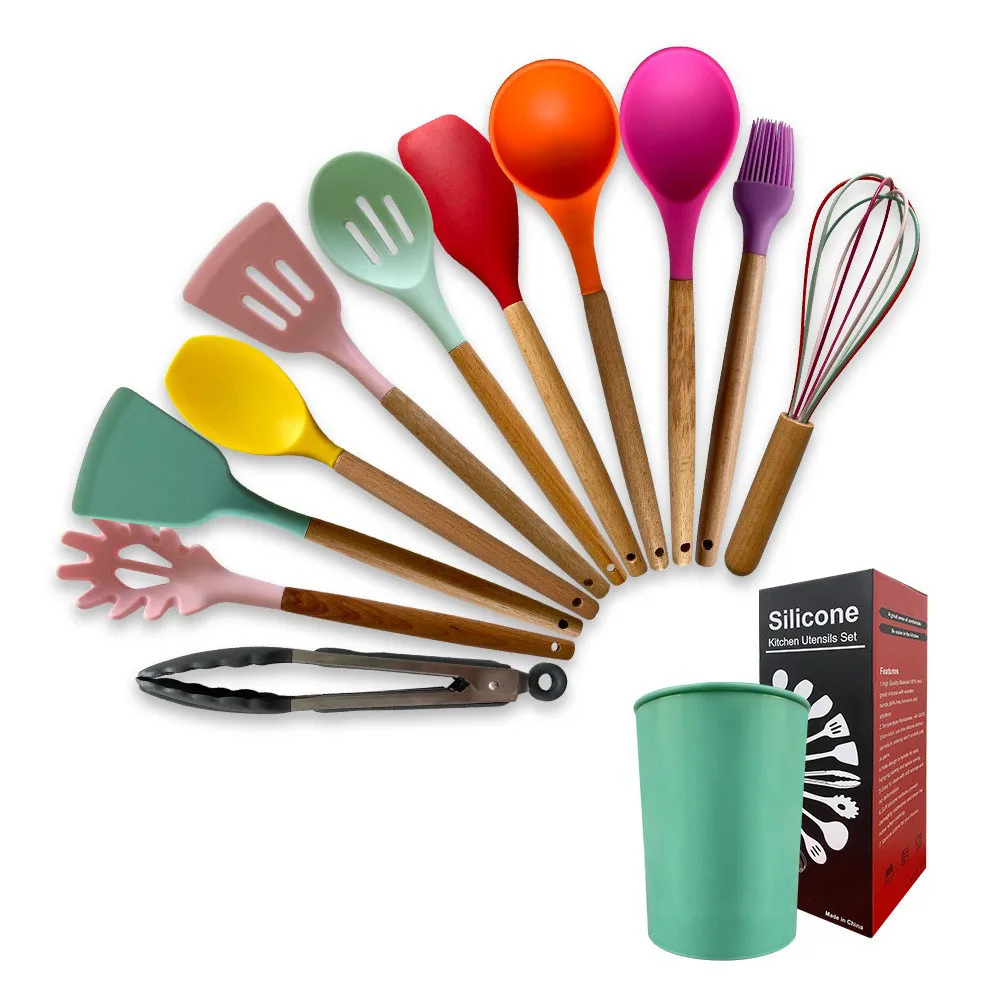 JANKNG Silicone Kitchen Utensil Set Non-stick Kitchenware Cooking Tools Spoon Spatula Ladle Egg Beaters Tool Gadget Accessories
JANKNG Silicone Kitchen Utensil Set Non-stick Kitchenware Cooking Tools Spoon Spatula Ladle Egg Beaters Tool Gadget Accessories