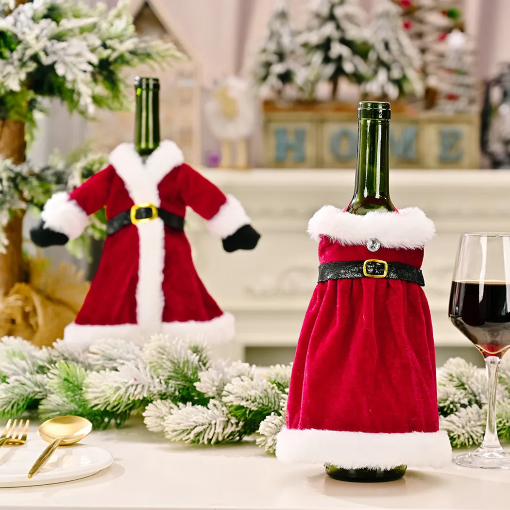 Christmas Dress Wine Bottle Cover Dress Up Skirt Creative Santa Claus Coat Party Ornament Christmas Gift New Year 2022
Christmas Dress Wine Bottle Cover Dress Up Skirt Creative Santa Claus Coat Party Ornament Christmas Gift New Year 2022