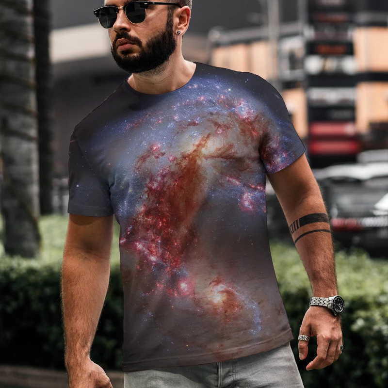Universe Nebula Galaxy Astronomy Enthusiast 3D Pinting Casual Trend T-shirt Men's Short sleeve O-neck Tops Sky HD Pattern
Universe Nebula Galaxy Astronomy Enthusiast 3D Pinting Casual Trend T-shirt Men's Short sleeve O-neck Tops Sky HD Pattern