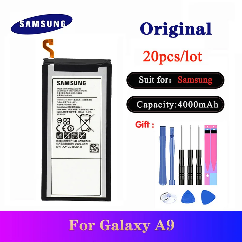 20pcs/lot Battery EB-BA900ABE For Samsung Galaxy A9 A9000 2016 Original Replacement Phone Li-ion bateria 4000mAh akku In Stock
20pcs/lot Battery EB-BA900ABE For Samsung Galaxy A9 A9000 2016 Original Replacement Phone Li-ion bateria 4000mAh akku In Stock