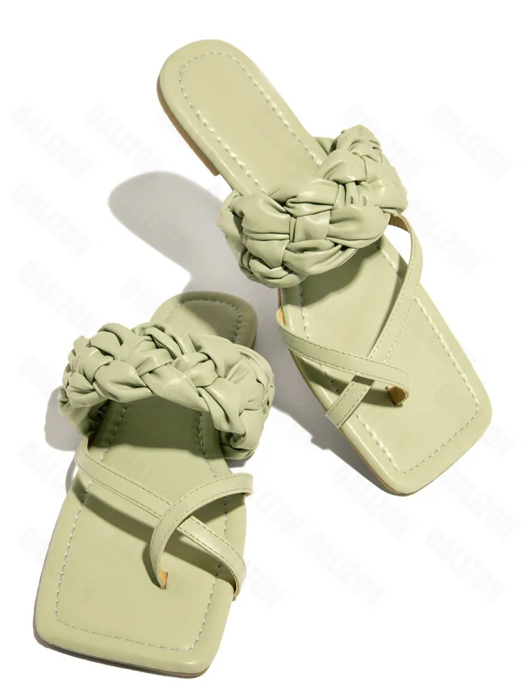 New Woven Summer Women's Crossed Flip Flops Flat Casual Slippers Shoes Woman Flats Slip On Loafers Slippers Sandals Slides Shoes
New Woven Summer Women's Crossed Flip Flops Flat Casual Slippers Shoes Woman Flats Slip On Loafers Slippers Sandals Slides Shoes