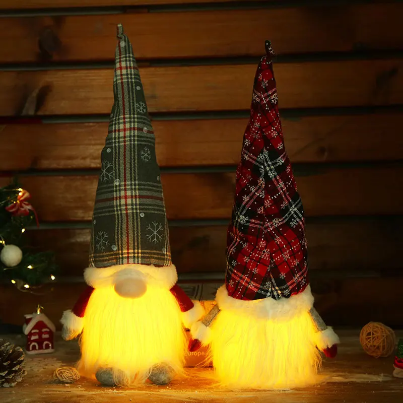 Christmas Shining Plaid Hat Faceless Plush Doll Decoration Children's Gifts Home Living Room Ornaments Handicrafts Furnishings
Christmas Shining Plaid Hat Faceless Plush Doll Decoration Children's Gifts Home Living Room Ornaments Handicrafts Furnishings