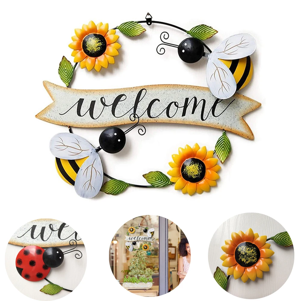 Butterfly Bumblebee Ladybird Sunflower Metal Wall Art Outdoor Garden Wall Fence Pastoral Creative Living Room Wall Decoration
Butterfly Bumblebee Ladybird Sunflower Metal Wall Art Outdoor Garden Wall Fence Pastoral Creative Living Room Wall Decoration